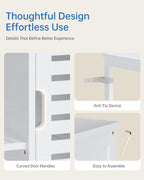 Bathroom Floor Cabinet Bamboo Storage Free Standing Cupbaord