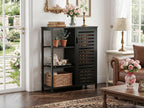 Bathroom Floor Cabinet Bamboo Storage Free Standing Cupbaord