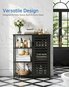 Bathroom Floor Cabinet Bamboo Storage Free Standing Cupbaord