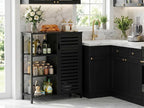 Bathroom Floor Cabinet Bamboo Storage Free Standing Cupbaord