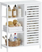 Bathroom Floor Cabinet Bamboo Storage Free Standing Cupbaord