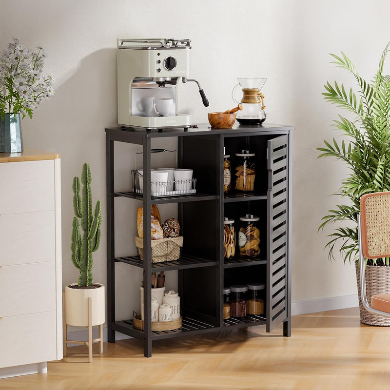 Bathroom Floor Cabinet Bamboo Storage Free Standing Cupbaord