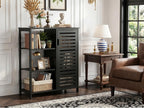 Bathroom Floor Cabinet Bamboo Storage Free Standing Cupbaord