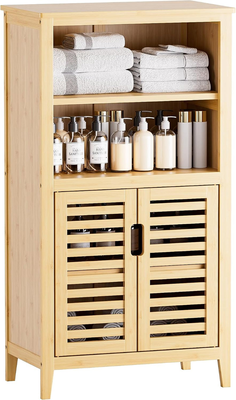 Bathroom Floor Cabinet Freestanding Side Storage Organiser Unit
