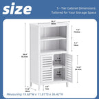 Bathroom Floor Storage Cabinet Bamboo Freestanding Kitchen