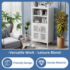 Bathroom Floor Storage Cabinet Bamboo Freestanding Kitchen