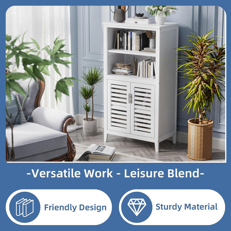 Bathroom Floor Storage Cabinet Bamboo Freestanding Kitchen