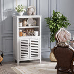 Bathroom Floor Storage Cabinet Bamboo Freestanding Kitchen