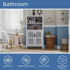 Bathroom Floor Storage Cabinet Bamboo Freestanding Kitchen