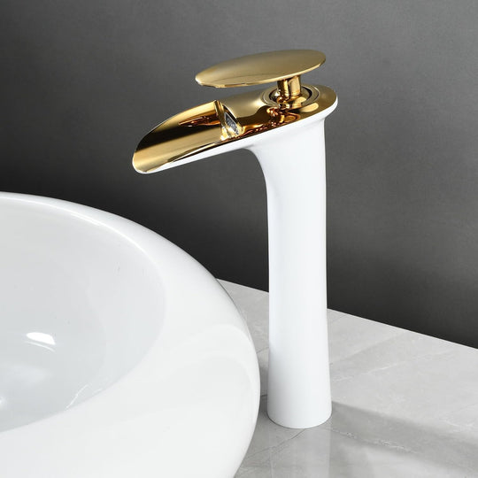 Bathroom Mixer Tap Whitegold Basin Sink Taps Brass
