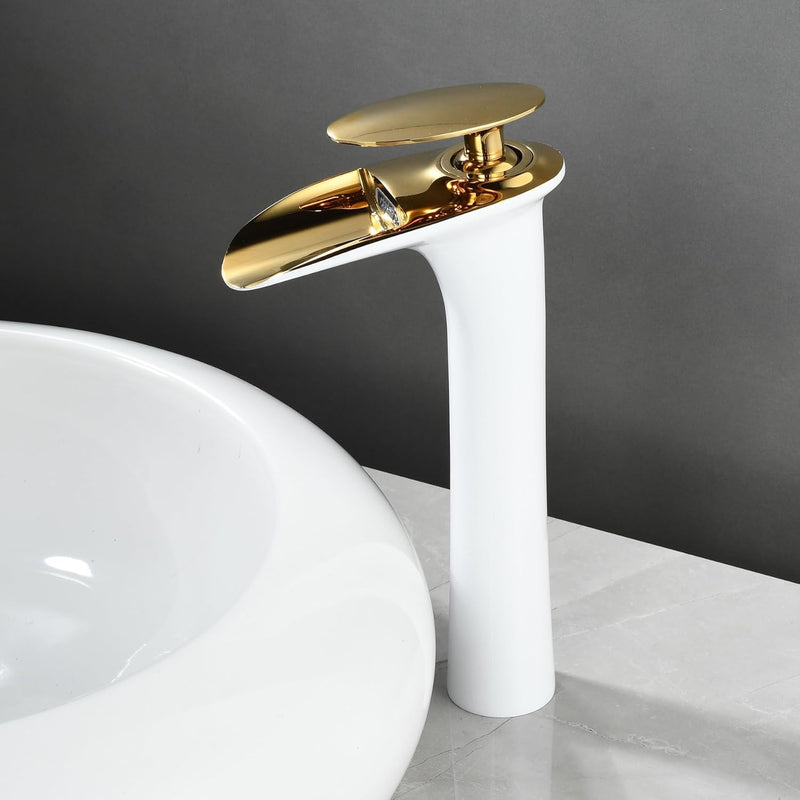 Bathroom Mixer Tap Whitegold Basin Sink Taps Brass