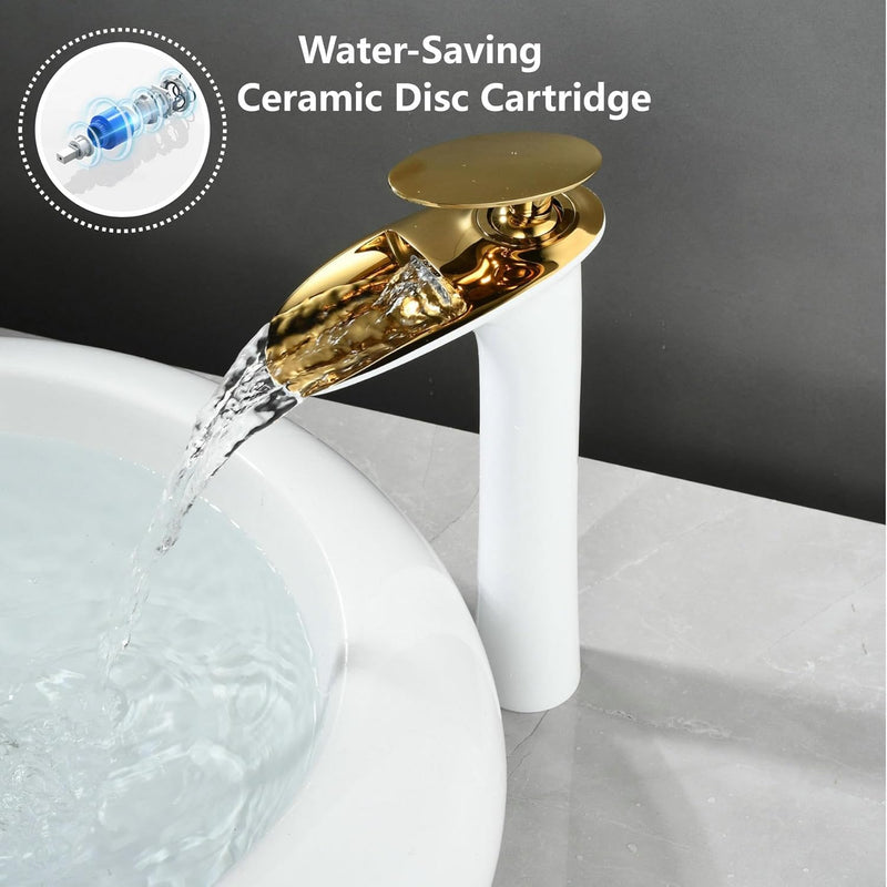 Bathroom Mixer Tap Whitegold Basin Sink Taps Brass