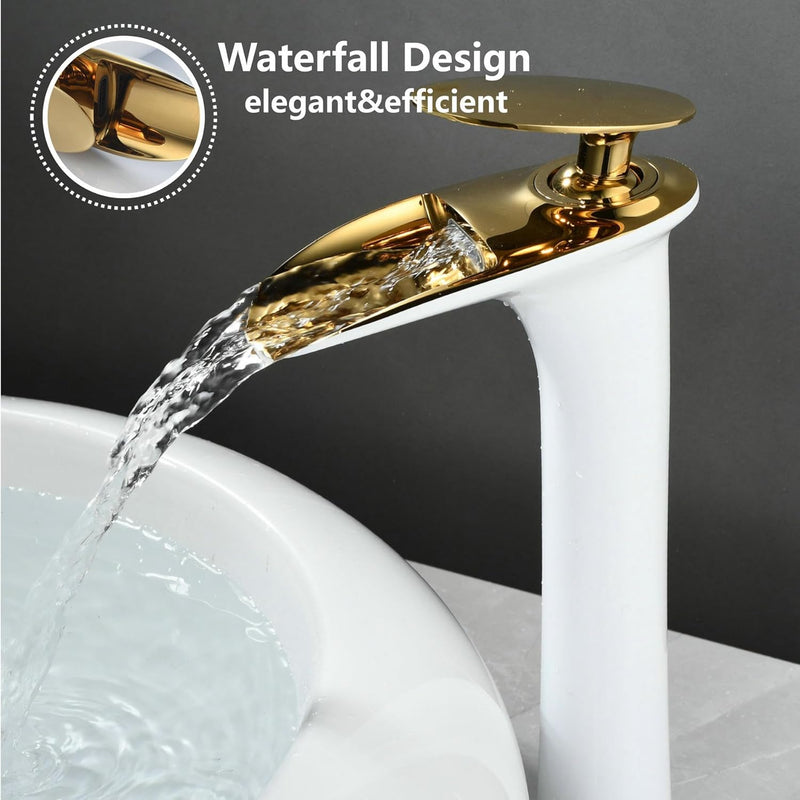 Bathroom Mixer Tap Whitegold Basin Sink Taps Brass