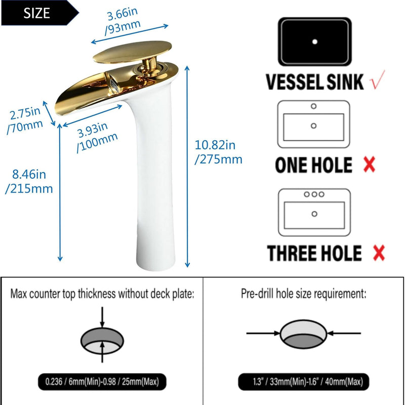 Bathroom Mixer Tap Whitegold Basin Sink Taps Brass