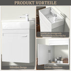 Bathroom Sink and Vanity Unit 40CM Wall Mounted