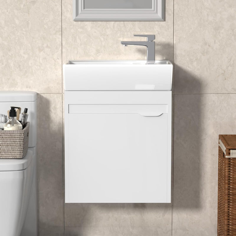 Bathroom Sink and Vanity Unit 40CM Wall Mounted