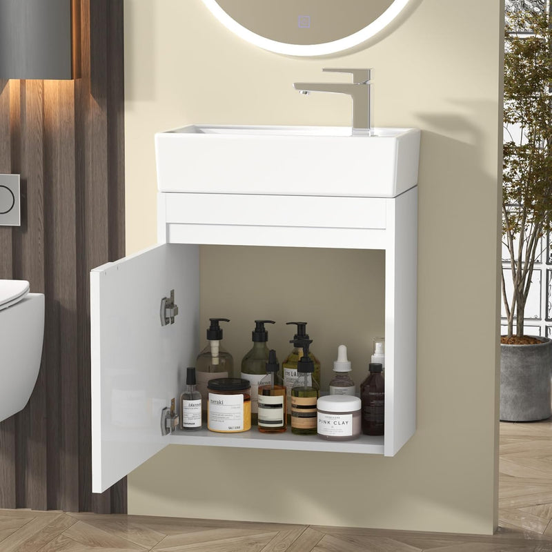 Bathroom Sink and Vanity Unit 40CM Wall Mounted