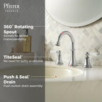 Bathroom Sink Faucet 8-Inch Widespread 2-Handle 3-Hole Polished