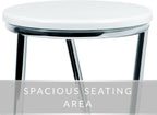 Bathroom Stool Round Chrome Metal Sturdy Seat Bar