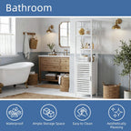 Bathroom Storage Cabinet 6-Tier Bamboo Tall Narrow Linen