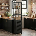 Bathroom Storage Cabinet 6-Tier Bamboo Tall Narrow Linen