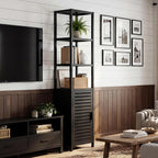 Bathroom Storage Cabinet 6-Tier Bamboo Tall Narrow Linen