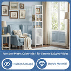 Bathroom Storage Cabinet 6-Tier Bamboo Tall Narrow Linen
