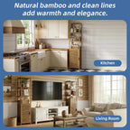 Bathroom Storage Cabinet 6-Tier Bamboo Tall Narrow Linen