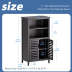 Bathroom Storage Cabinet Floor Standing Utility Kitchen Cupboard