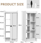 Bathroom Storage Cabinet Slim Unit with 4 Open