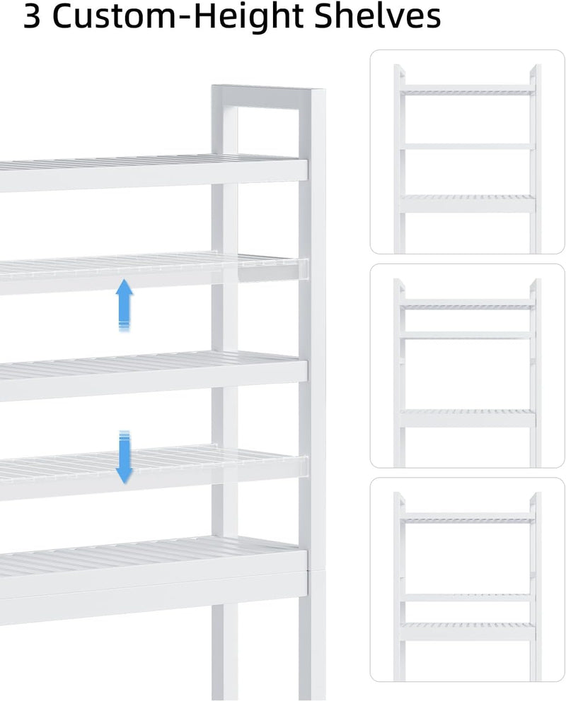 Bathroom Storage Shelf Bamboo Over-The-Toilet Organiser Rack