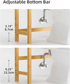 Bathroom Storage Shelf Bamboo Over-The-Toilet Organiser Rack