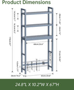 Bathroom Storage Shelf Bamboo Over-The-Toilet Organiser Rack