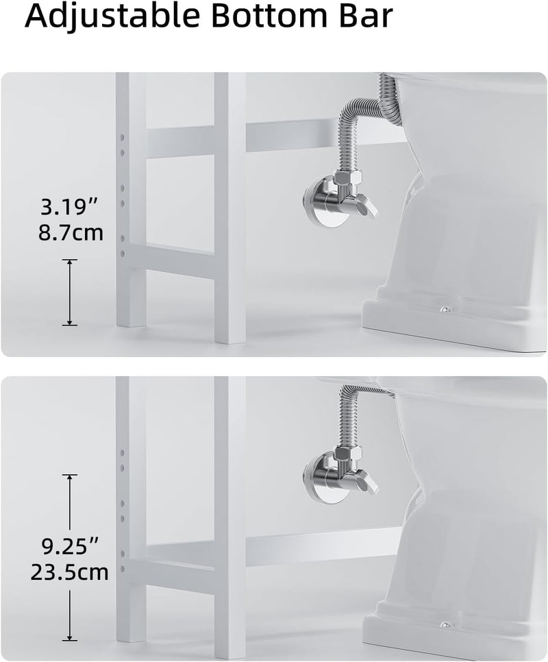 Bathroom Storage Shelf Bamboo Over-The-Toilet Organiser Rack