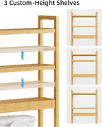 Bathroom Storage Shelf Bamboo Over-The-Toilet Organiser Rack
