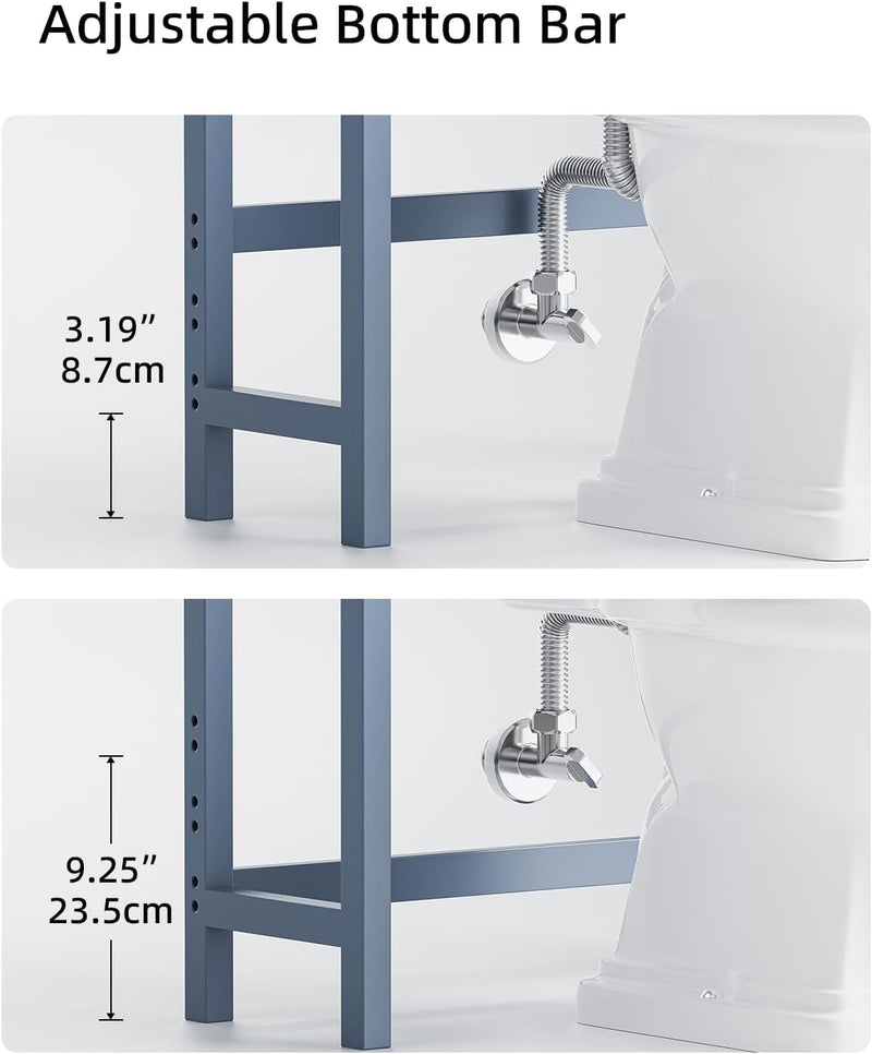 Bathroom Storage Shelf Bamboo Over-The-Toilet Organiser Rack