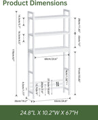 Bathroom Storage Shelf Bamboo Over-The-Toilet Organiser Rack