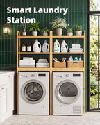 Bathroom Storage Shelf Bamboo Over-The-Toilet Organiser Rack