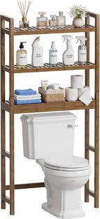Bathroom Storage Shelf Bamboo Over-The-Toilet Organiser Rack
