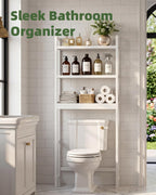 Bathroom Storage Shelf Bamboo Over-The-Toilet Organiser Rack