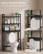 Bathroom Storage Shelf Bamboo Over-The-Toilet Organiser Rack