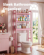 Bathroom Storage Shelf Bamboo Over-The-Toilet Organiser Rack