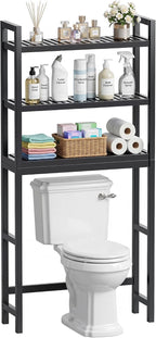 Bathroom Storage Shelf Bamboo Over-The-Toilet Organiser Rack