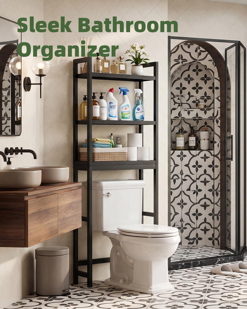 Bathroom Storage Shelf Bamboo Over-The-Toilet Organiser Rack