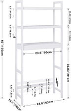 Bathroom Storage Shelf Bamboo Over-The-Toilet Organizer Rack