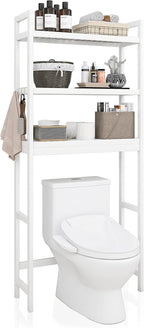 Bathroom Storage Shelf Bamboo Over-The-Toilet Organizer Rack