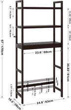 Bathroom Storage Shelf Bamboo Over-The-Toilet Organizer Rack
