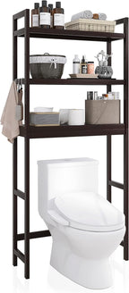 Bathroom Storage Shelf Bamboo Over-The-Toilet Organizer Rack