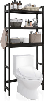 Bathroom Storage Shelf Bamboo Over-The-Toilet Organizer Rack
