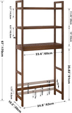 Bathroom Storage Shelf Bamboo Over-The-Toilet Organizer Rack